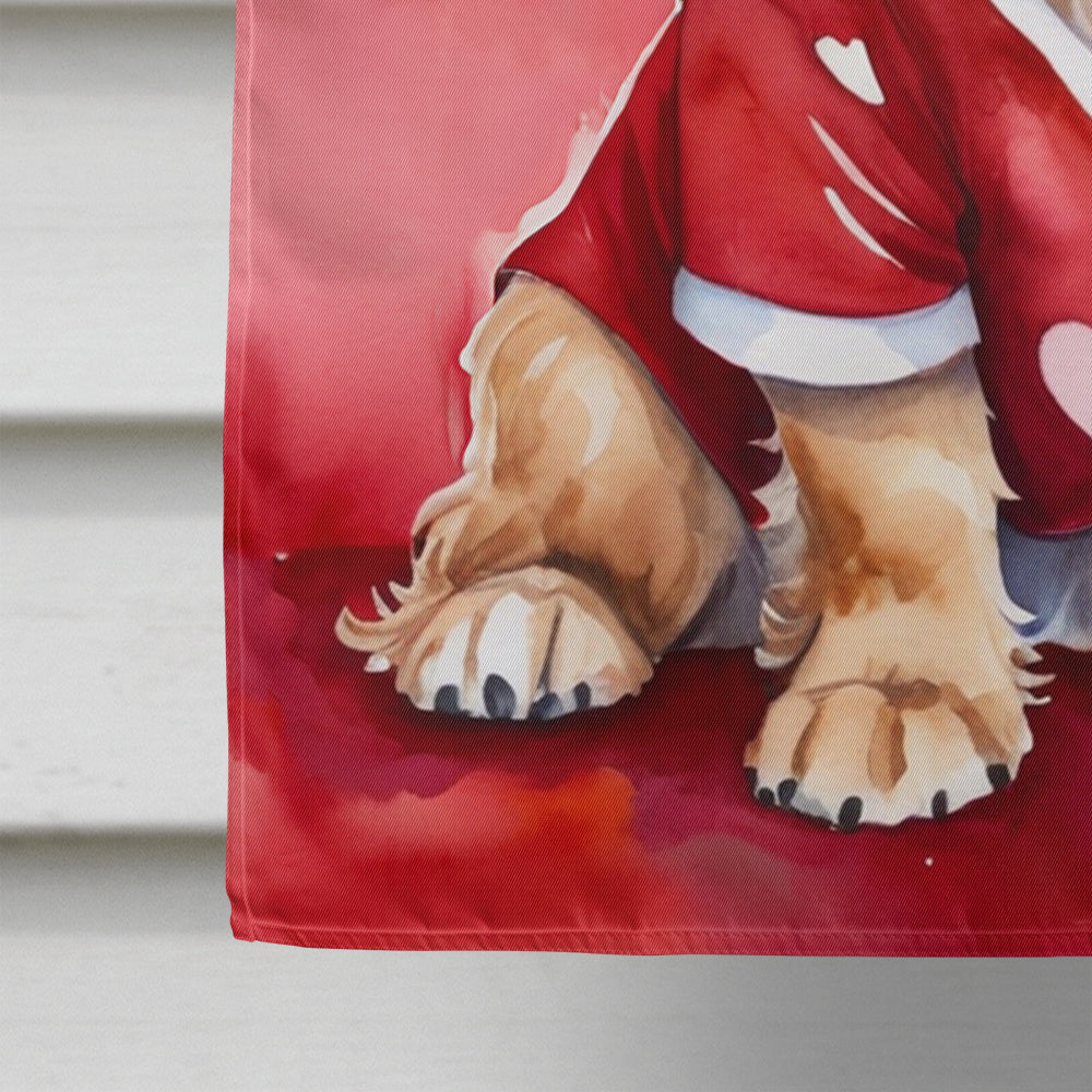 Cocker Spaniel My Valentine House Flag 28x40 Porch Sleeve Pole Decorative Outside Yard Banner Artwork Wall Hanging, Polyester