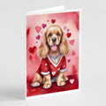 Cocker Spaniel My Valentine Greeting Cards Pack of 8 Blank Cards with Envelopes Whimsical A7 Size 5x7