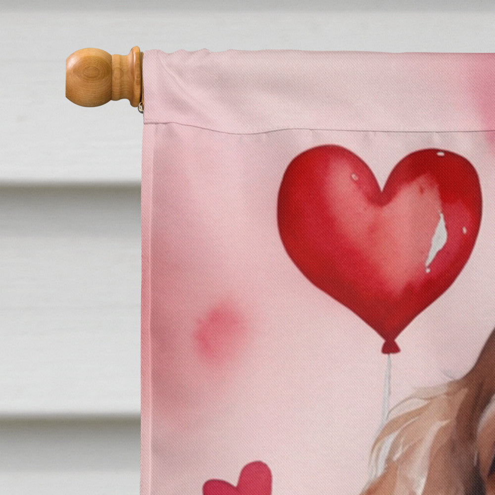 Cocker Spaniel My Valentine House Flag 28x40 Porch Sleeve Pole Decorative Outside Yard Banner Artwork Wall Hanging, Polyester