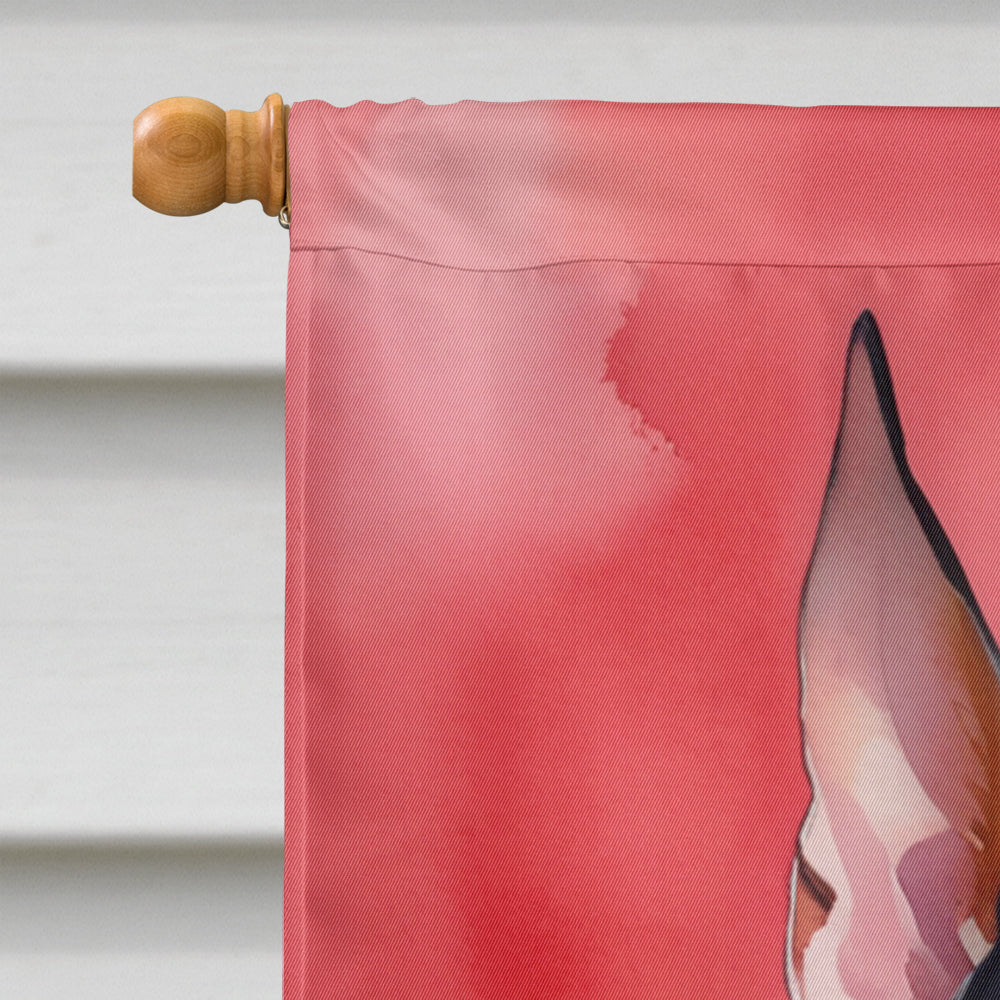 Doberman Pinscher My Valentine House Flag 28x40 Porch Sleeve Pole Decorative Outside Yard Banner Artwork Wall Hanging, Polyester