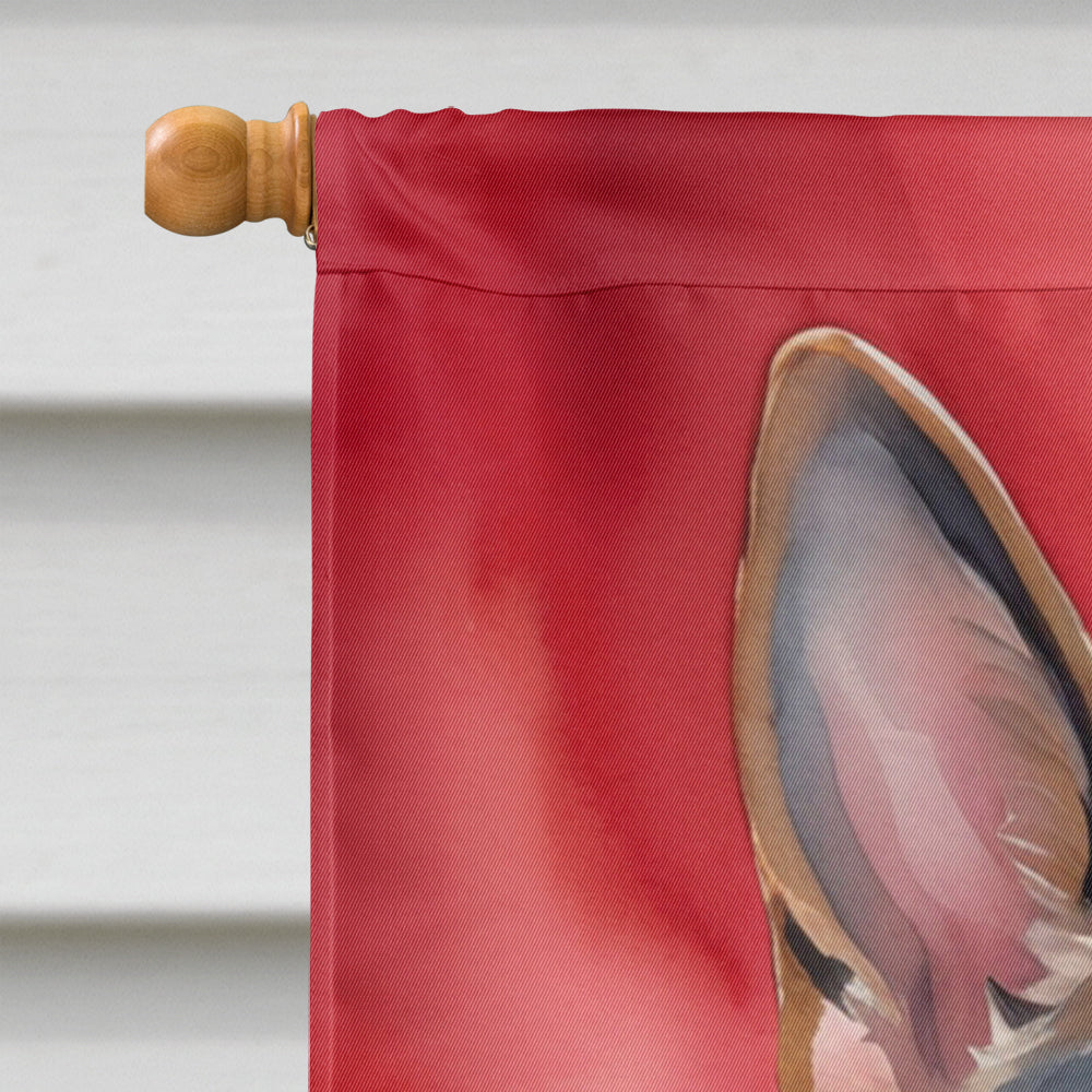 German Shepherd My Valentine House Flag 28x40 Porch Sleeve Pole Decorative Outside Yard Banner Artwork Wall Hanging, Polyester