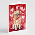 Golden Retriever My Valentine Greeting Cards Pack of 8 Blank Cards with Envelopes Whimsical A7 Size 5x7