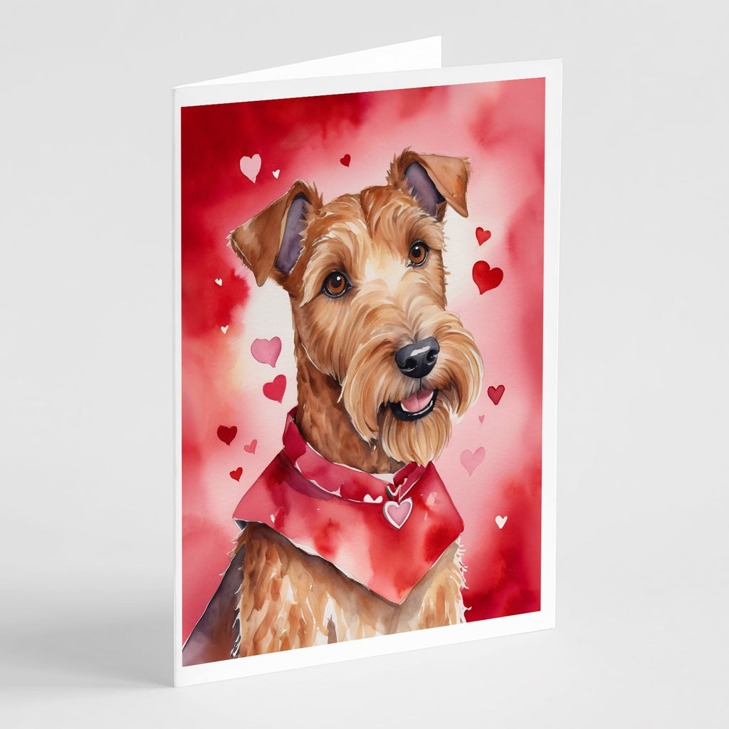 Irish Terrier My Valentine Greeting Cards Pack of 8 Blank Cards with Envelopes Whimsical A7 Size 5x7