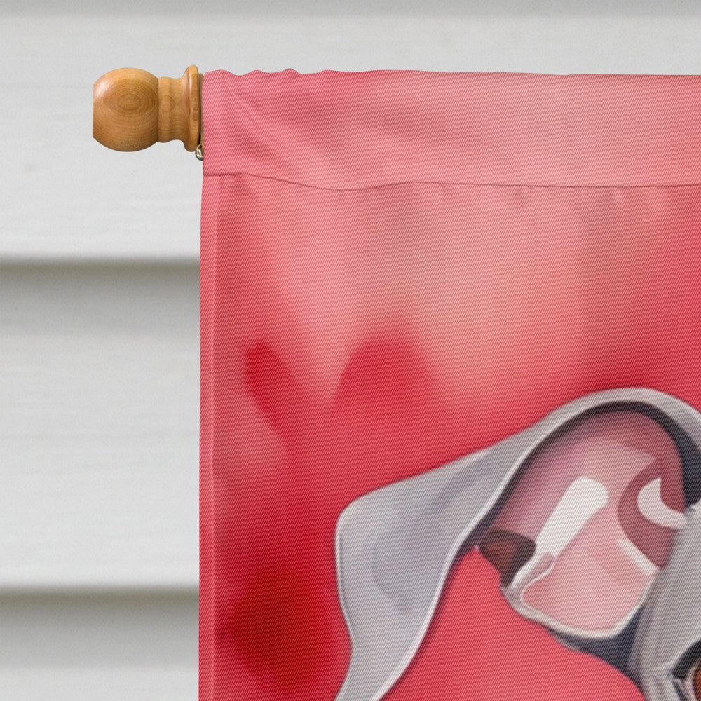 Italian Greyhound My Valentine House Flag 28x40 Porch Sleeve Pole Decorative Outside Yard Banner Artwork Wall Hanging, Polyester