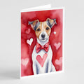 Jack Russell Terrier My Valentine Greeting Cards Pack of 8 Blank Cards with Envelopes Whimsical A7 Size 5x7