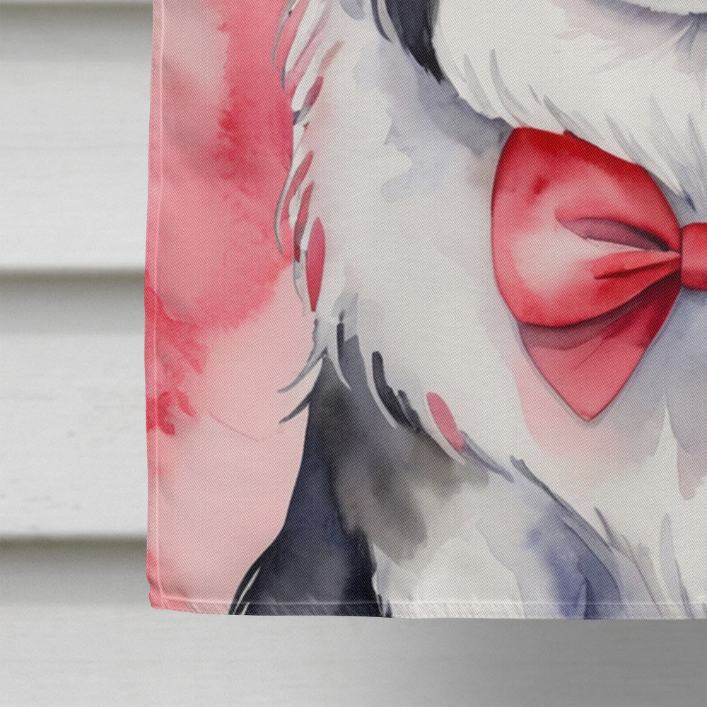 Japanese Chin My Valentine House Flag 28x40 Porch Sleeve Pole Decorative Outside Yard Banner Artwork Wall Hanging, Polyester