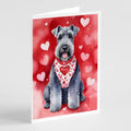 Kerry Blue Terrier My Valentine Greeting Cards Pack of 8 Blank Cards with Envelopes Whimsical A7 Size 5x7