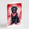 Newfoundland My Valentine Greeting Cards Pack of 8 Blank Cards with Envelopes Whimsical A7 Size 5x7