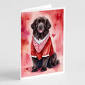 Newfoundland My Valentine Greeting Cards Pack of 8 Blank Cards with Envelopes Whimsical A7 Size 5x7
