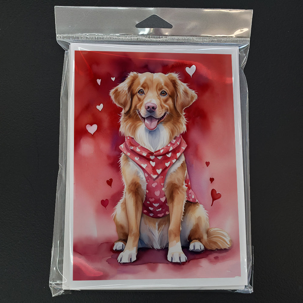 Nova Scotia Duck Tolling Retriever My Valentine Greeting Cards Pack of 8 Blank Cards with Envelopes Whimsical A7 Size 5x7
