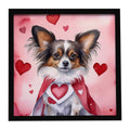 Papillon My Valentine Framed Metal Print Bathroom, Kitchen, Office, Home Decor Wall Art Ready to Hang, Square, 8X8