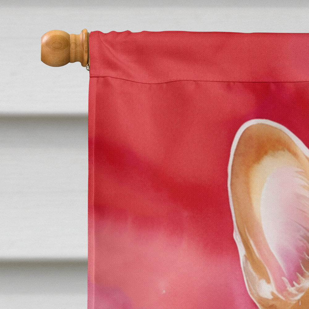 Corgi My Valentine House Flag 28x40 Porch Sleeve Pole Decorative Outside Yard Banner Artwork Wall Hanging, Polyester