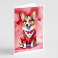 Corgi My Valentine Greeting Cards Pack of 8 Blank Cards with Envelopes Whimsical A7 Size 5x7
