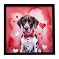 Pointer My Valentine Framed Metal Print Bathroom, Kitchen, Office, Home Decor Wall Art Ready to Hang, Square, 8X8