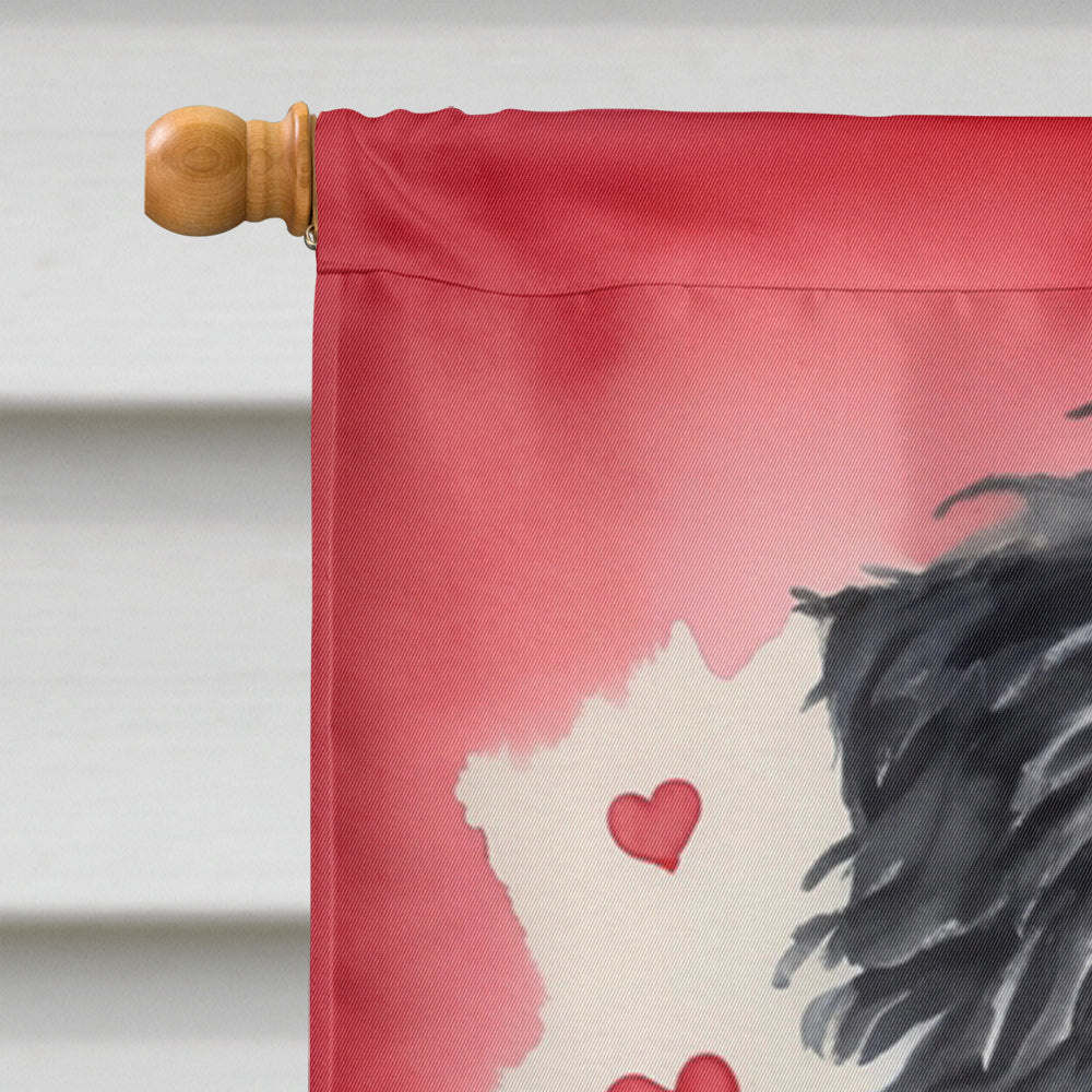 Puli My Valentine House Flag 28x40 Porch Sleeve Pole Decorative Outside Yard Banner Artwork Wall Hanging, Polyester