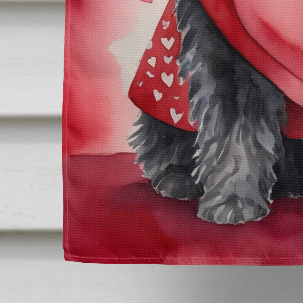 Puli My Valentine House Flag 28x40 Porch Sleeve Pole Decorative Outside Yard Banner Artwork Wall Hanging, Polyester