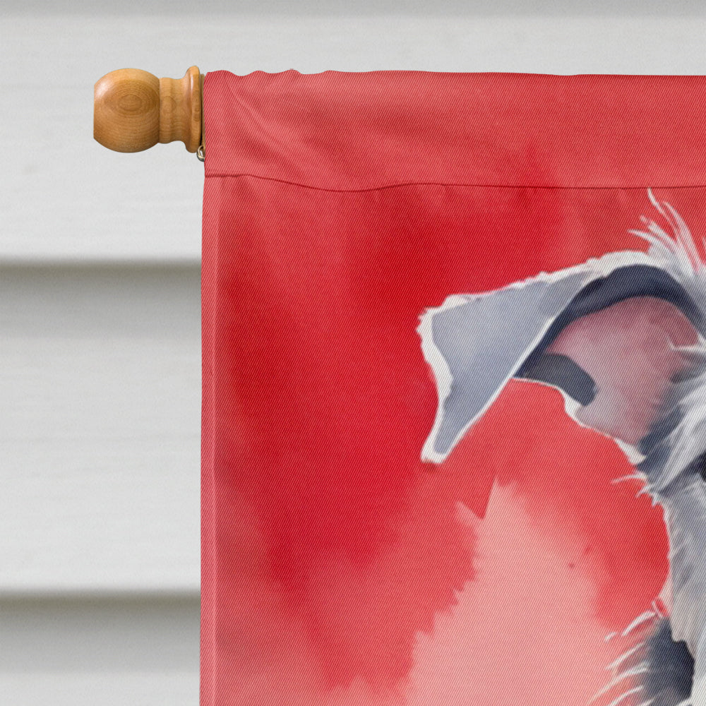 Scottish Deerhound My Valentine House Flag 28x40 Porch Sleeve Pole Decorative Outside Yard Banner Artwork Wall Hanging, Polyester