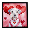 Sealyham Terrier My Valentine Framed Metal Print Bathroom, Kitchen, Office, Home Decor Wall Art Ready to Hang, Square, 8X8