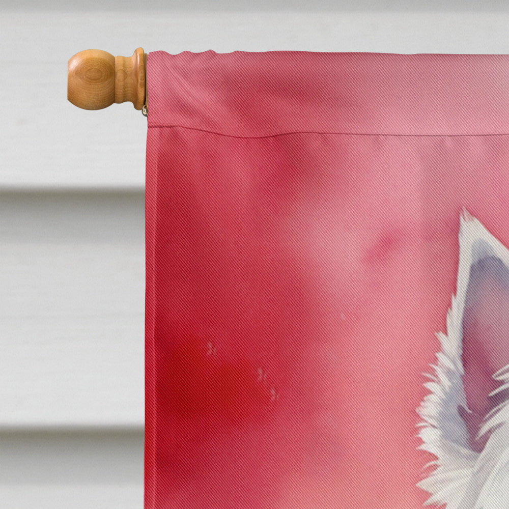 Westie My Valentine House Flag 28x40 Porch Sleeve Pole Decorative Outside Yard Banner Artwork Wall Hanging, Polyester