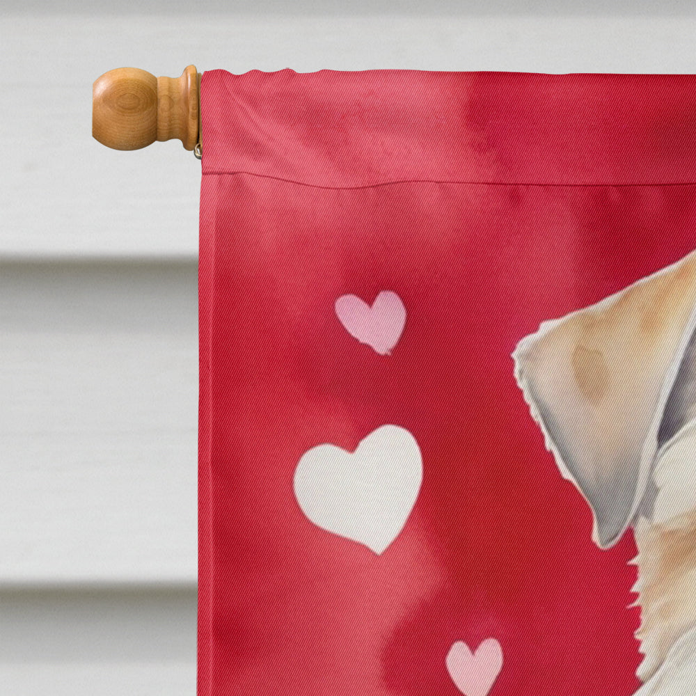 Wheaten Terrier My Valentine House Flag 28x40 Porch Sleeve Pole Decorative Outside Yard Banner Artwork Wall Hanging, Polyester