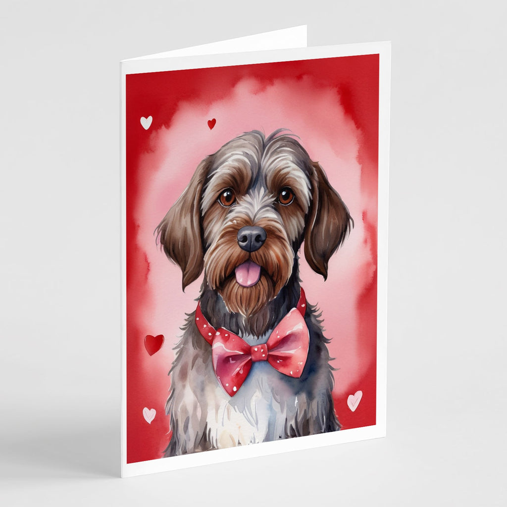 Wirehaired Pointing Griffon My Valentine Greeting Cards Pack of 8 Blank Cards with Envelopes Whimsical A7 Size 5x7