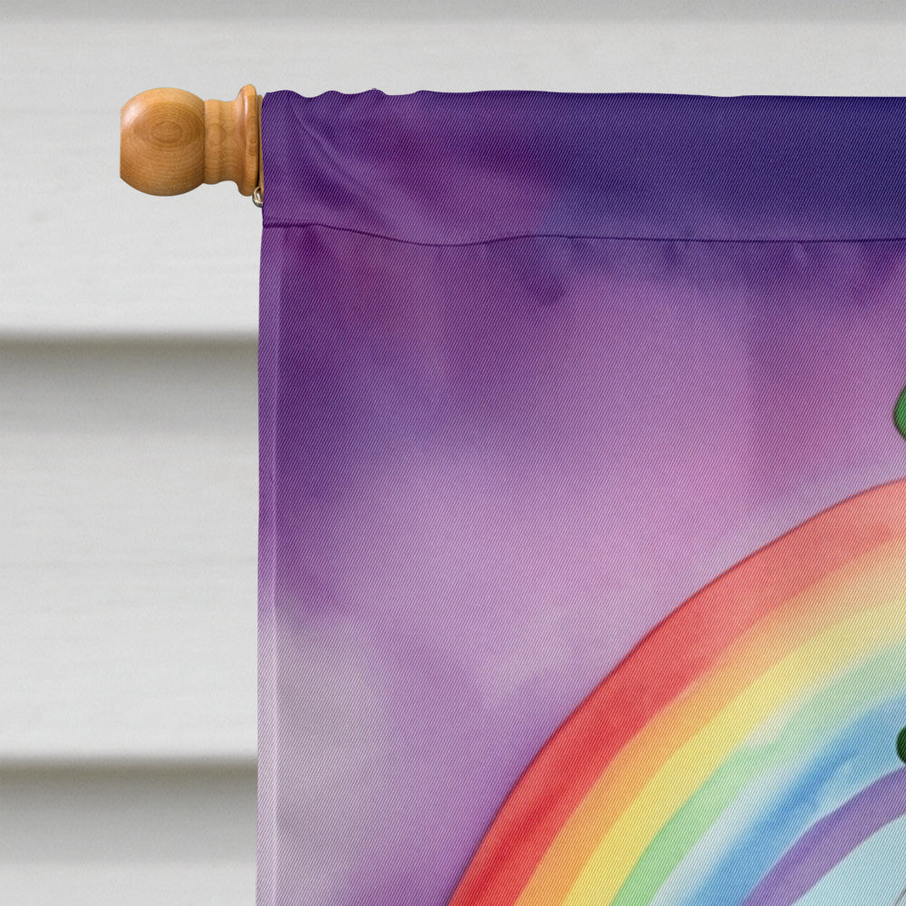 Afghan Hound St Patrick's Day House Flag 28x40 Porch Sleeve Pole Decorative Outside Yard Banner Artwork Wall Hanging, Polyester