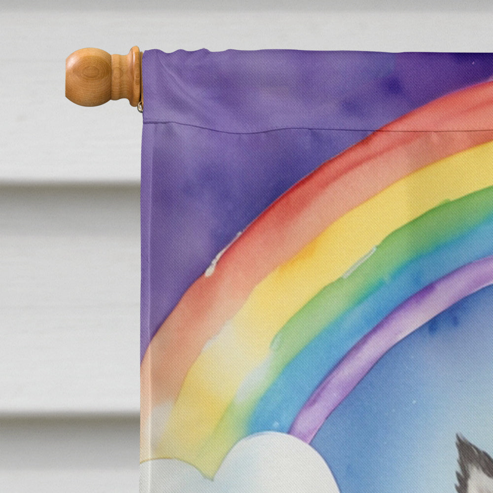 Alaskan Klee Kai St Patrick's Day House Flag 28x40 Porch Sleeve Pole Decorative Outside Yard Banner Artwork Wall Hanging, Polyester