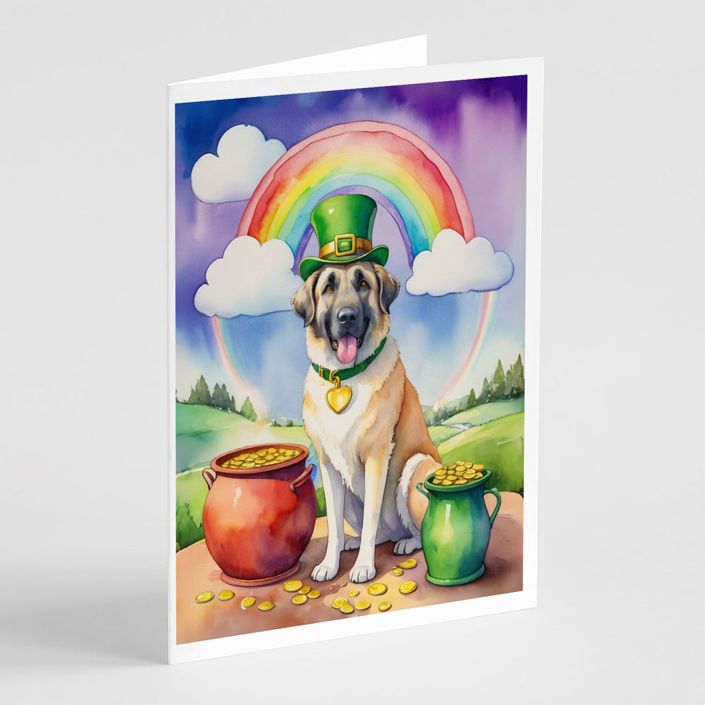 Anatolian Shepherd St Patrick's Day Greeting Cards Pack of 8 Blank Cards with Envelopes Whimsical A7 Size 5x7
