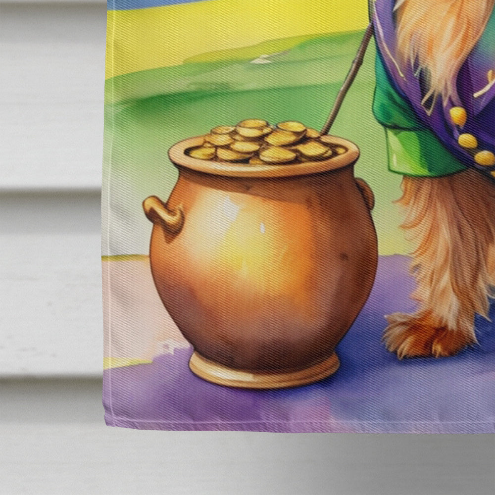 Australian Terrier St Patrick's Day House Flag 28x40 Porch Sleeve Pole Decorative Outside Yard Banner Artwork Wall Hanging, Polyester