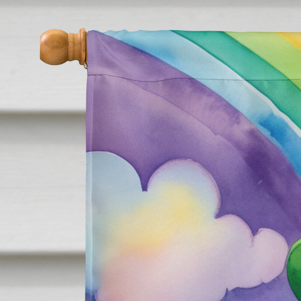 Basset Hound St Patrick's Day House Flag 28x40 Porch Sleeve Pole Decorative Outside Yard Banner Artwork Wall Hanging, Polyester