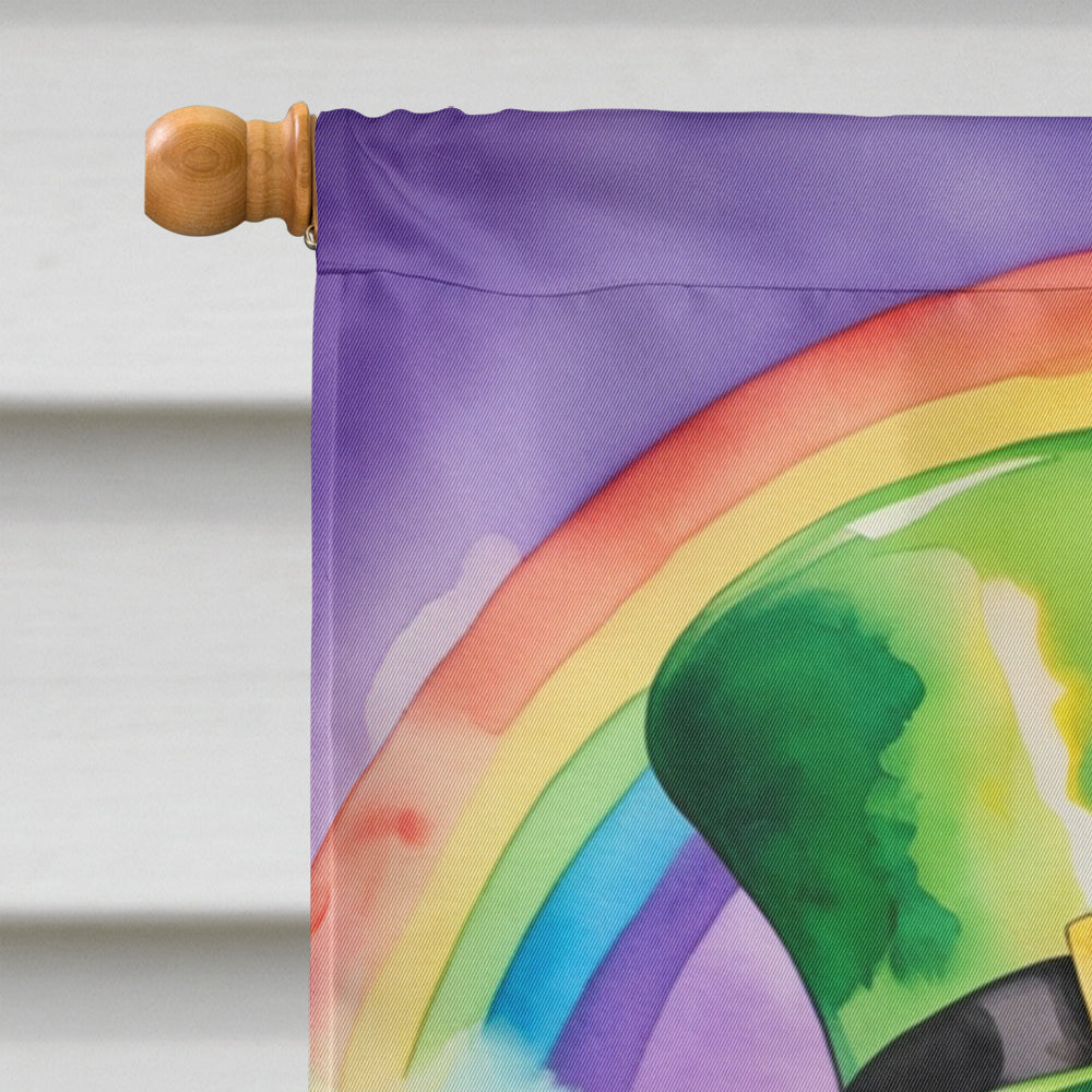 Beagle St Patrick's Day House Flag 28x40 Porch Sleeve Pole Decorative Outside Yard Banner Artwork Wall Hanging, Polyester
