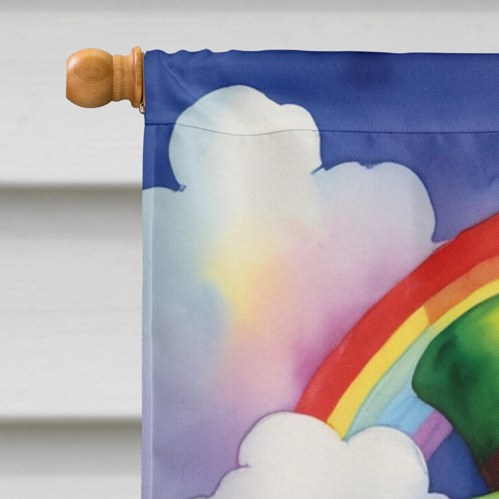 Bichon Frise St Patrick's Day House Flag 28x40 Porch Sleeve Pole Decorative Outside Yard Banner Artwork Wall Hanging, Polyester