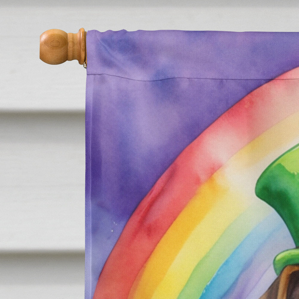 Boxer St Patrick's Day House Flag 28x40 Porch Sleeve Pole Decorative Outside Yard Banner Artwork Wall Hanging, Polyester