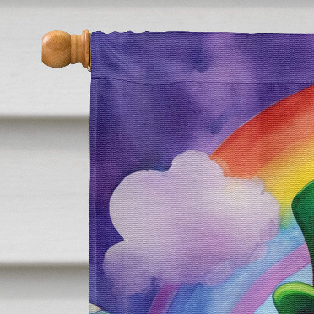 Bullmastiff St Patrick's Day House Flag 28x40 Porch Sleeve Pole Decorative Outside Yard Banner Artwork Wall Hanging, Polyester