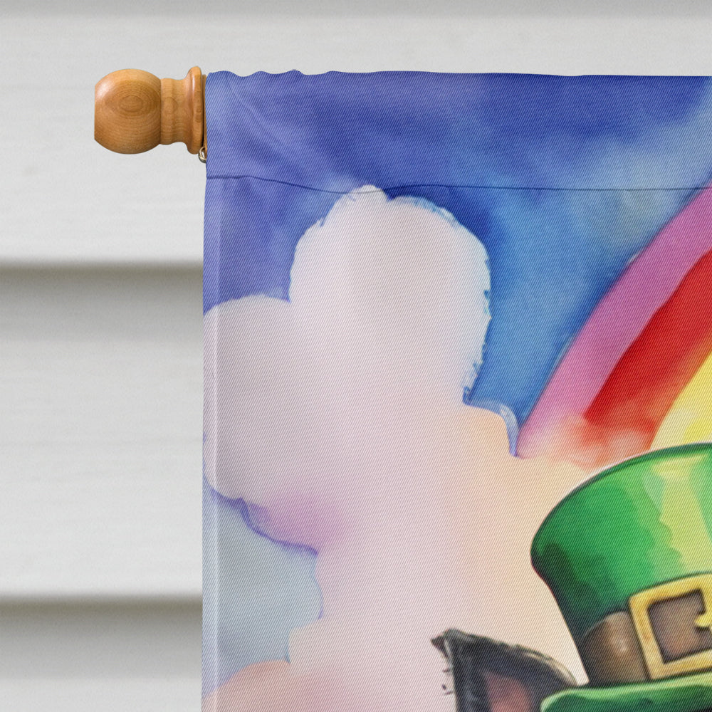 Cairn Terrier St Patrick's Day House Flag 28x40 Porch Sleeve Pole Decorative Outside Yard Banner Artwork Wall Hanging, Polyester