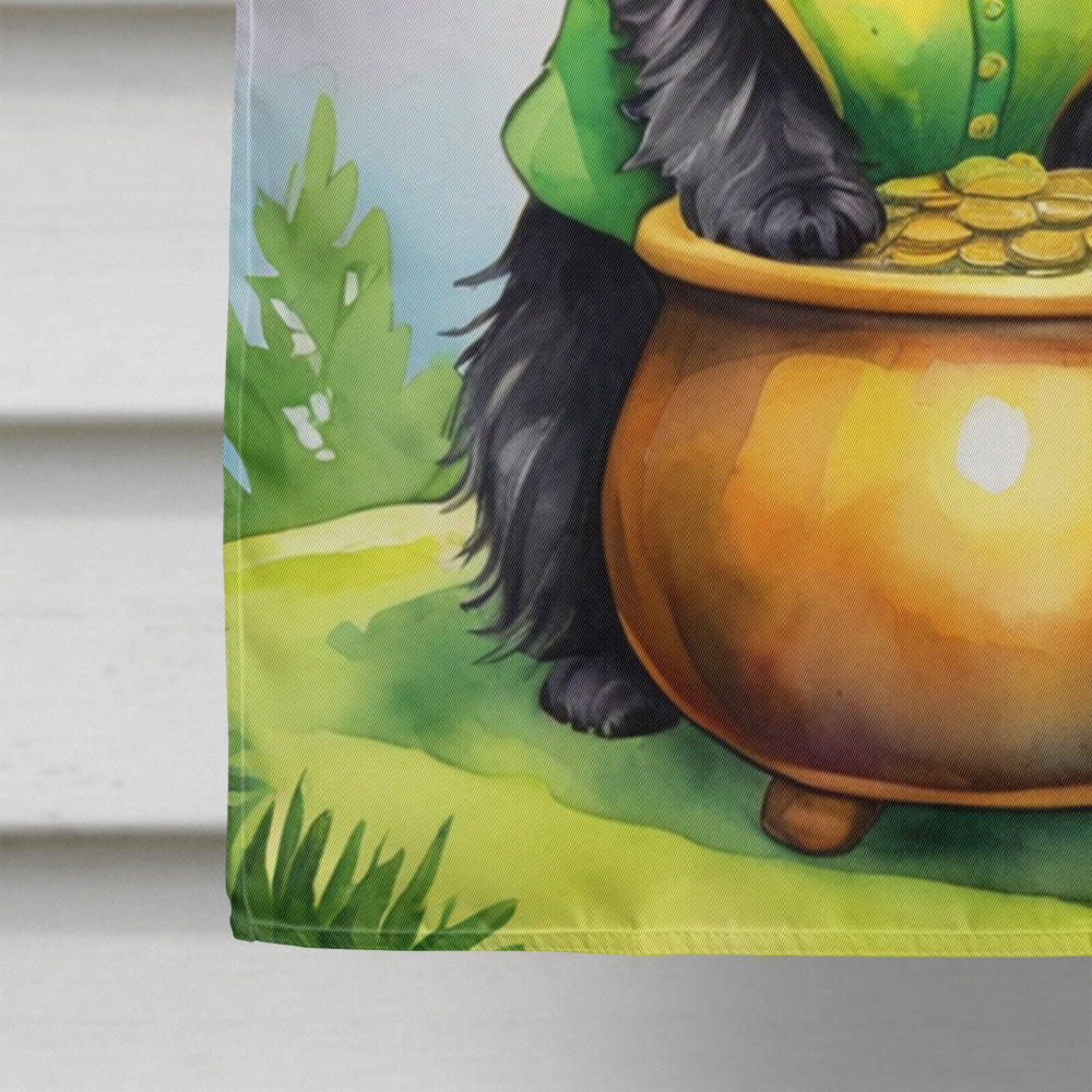 Cairn Terrier St Patrick's Day House Flag 28x40 Porch Sleeve Pole Decorative Outside Yard Banner Artwork Wall Hanging, Polyester
