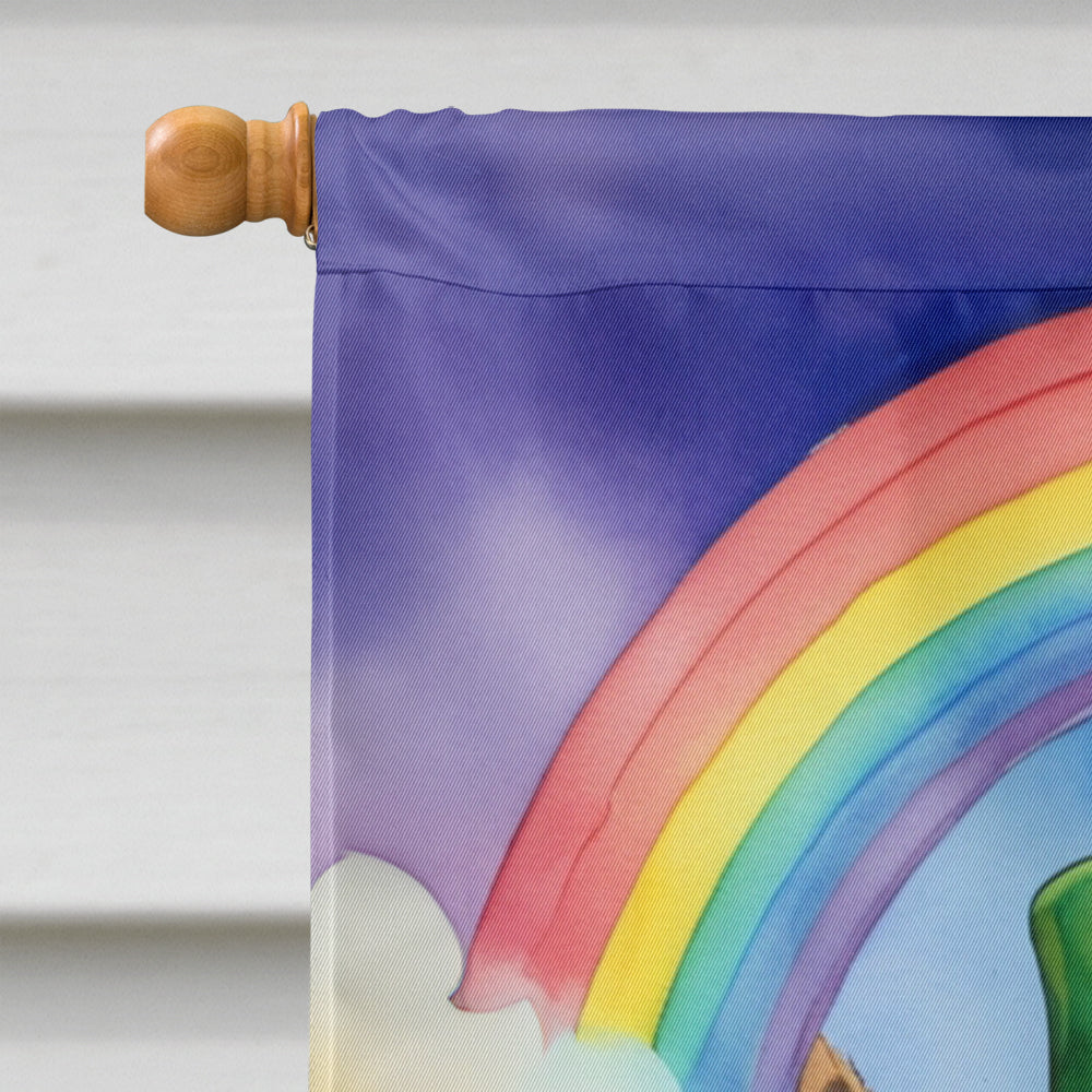Cairn Terrier St Patrick's Day House Flag 28x40 Porch Sleeve Pole Decorative Outside Yard Banner Artwork Wall Hanging, Polyester