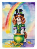 Cavalier Spaniel St Patrick's Day House Flag 28x40 Porch Sleeve Pole Decorative Outside Yard Banner Artwork Wall Hanging, Polyester