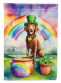 Chesapeake Bay Retriever St Patrick's Day House Flag 28x40 Porch Sleeve Pole Decorative Outside Yard Banner Artwork Wall Hanging, Polyester