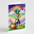 Chihuahua St Patrick's Day Greeting Cards Pack of 8 Blank Cards with Envelopes Whimsical A7 Size 5x7
