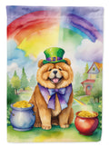 Chow Chow St Patrick's Day House Flag 28x40 Porch Sleeve Pole Decorative Outside Yard Banner Artwork Wall Hanging, Polyester