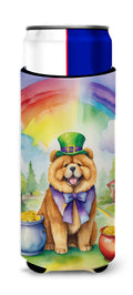 Chow Chow St Patrick's Day Slim Can Hugger , Insulated Foam Hugger for 12 oz Slim Cans, Beer Bottles & Water Bottles, Printed in USA