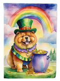 Chow Chow St Patrick's Day House Flag 28x40 Porch Sleeve Pole Decorative Outside Yard Banner Artwork Wall Hanging, Polyester