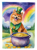 Finnish Spitz St Patrick's Day House Flag 28x40 Porch Sleeve Pole Decorative Outside Yard Banner Artwork Wall Hanging, Polyester