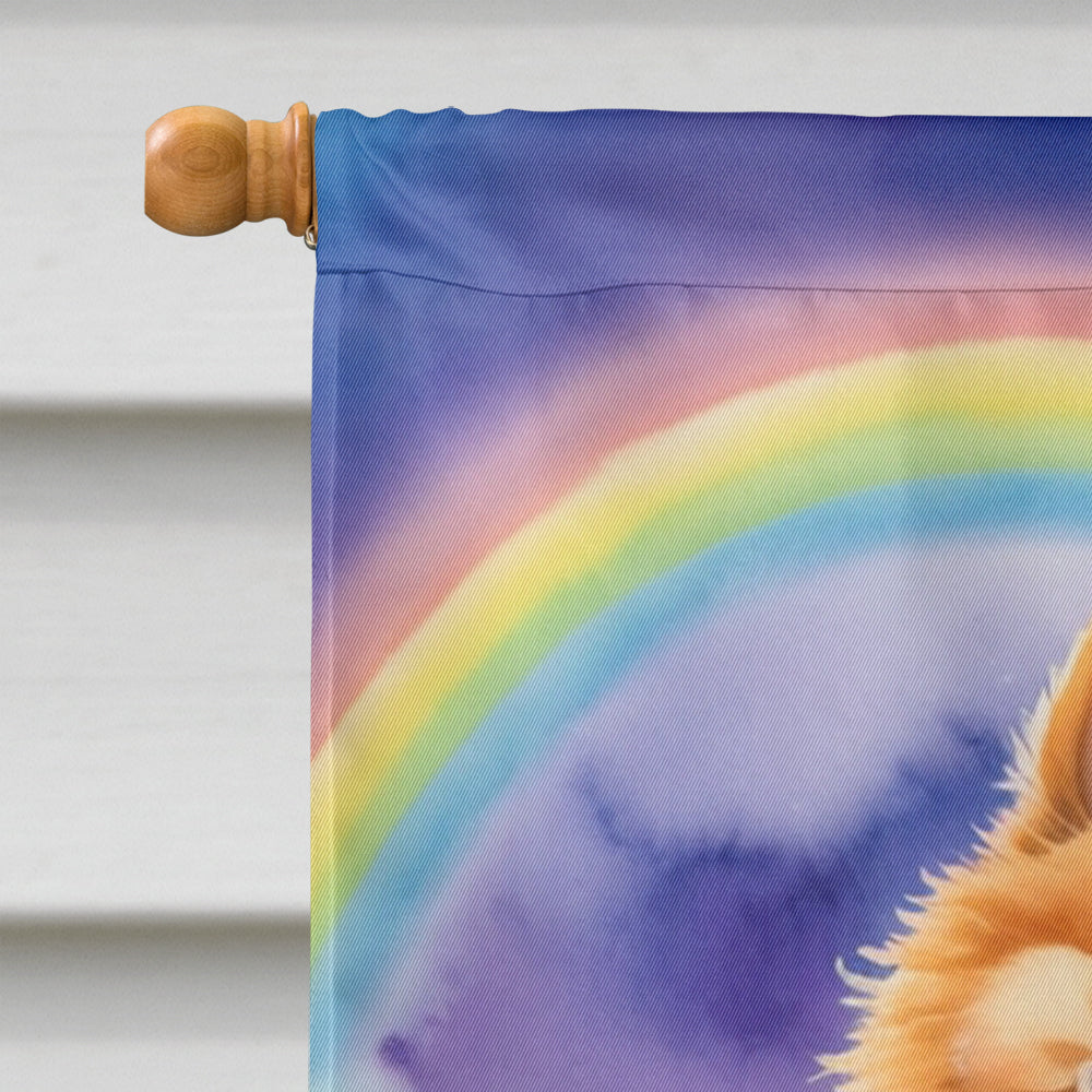 Finnish Spitz St Patrick's Day House Flag 28x40 Porch Sleeve Pole Decorative Outside Yard Banner Artwork Wall Hanging, Polyester