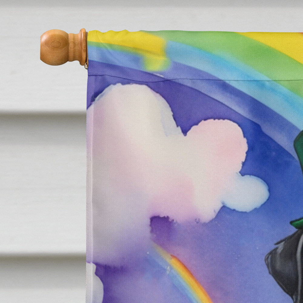 Giant Schnauzer St Patrick's Day House Flag 28x40 Porch Sleeve Pole Decorative Outside Yard Banner Artwork Wall Hanging, Polyester