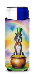 Great Dane St Patrick's Day Slim Can Hugger , Insulated Foam Hugger for 12 oz Slim Cans, Beer Bottles & Water Bottles, Printed in USA