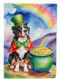 Greater Swiss Mountain Dog St Patrick's Day House Flag 28x40 Porch Sleeve Pole Decorative Outside Yard Banner Artwork Wall Hanging, Polyester