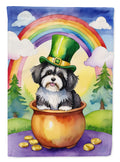 Havanese St Patrick's Day House Flag 28x40 Porch Sleeve Pole Decorative Outside Yard Banner Artwork Wall Hanging, Polyester