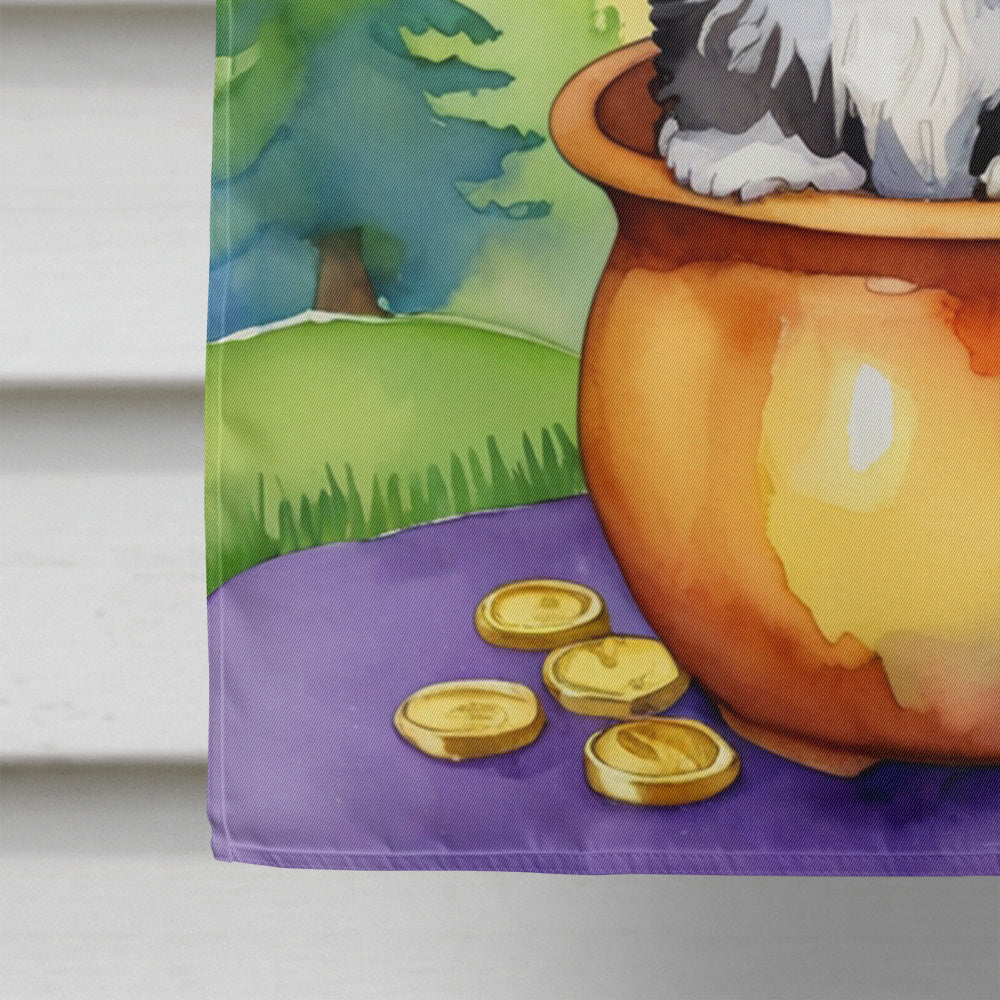 Havanese St Patrick's Day House Flag 28x40 Porch Sleeve Pole Decorative Outside Yard Banner Artwork Wall Hanging, Polyester